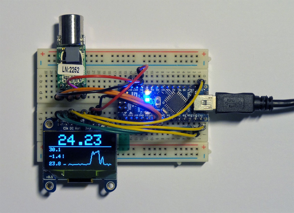 Infrared thermometer breadboard