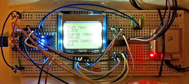 GPS and compass project - Breadboard prototype