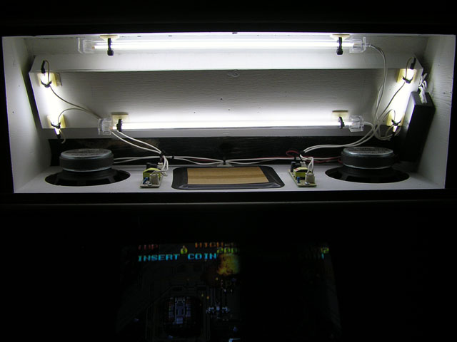 Lowboy arcade cabinet - Marquee lighting CCFL