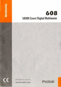 Protek 608 manual cover