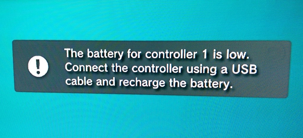 PS3 battery low notification